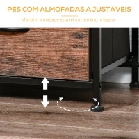 HOMCOM Suporte para Cabides com 4 Prateleiras de Armazenamento e Barra de Pendurar Estilo Industrial 101x39x160cm Madeira e Branco(m-8)