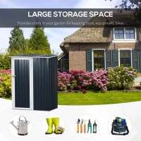 Outsunny Cabana Unelte din Otel Impermeabil 143cm x 89cm x 186cm Gri(m-7)