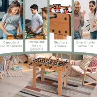 HOMCOM Calcio Balilla Professionale per Bambini e Adulti con Aste in Legno MDF 92x46x78cm(m-6)