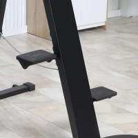 HOMCOM Vertical Climber con Monitor LCD e Altezza Regolabile, Arrampicatore in Acciaio e ABS, 100x60x175-195 cm, Nero(m-8)