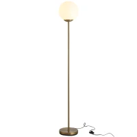 Lampa podłogowa do salonu lampa podłogowa lampa stojąca metal ze szkłem złoty 25x25x171cm(m-1)