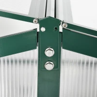 Outsunny Serra da Giardino in PC e Alluminio con Tetto Regolabile, 130x70x61 cm, Verde e Trasparente(m-7)