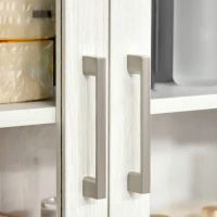 szafka łazienkowa kleankin 2 szklane drzwi 1 półka MDF-szkło Biały(m-8)