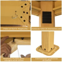 Outsunny partytent met zijwanden, partytent met PC dak, partytent, partytent, aluminium, 3,65 x 2,99 x 2,84 m zijwanden PC daktent partytent aluminium(m-5)