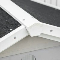 PawHut Voliere Vogelvoliere aus Holz, Vogelkäfig mit 4 Sitzstangen, Stahlgittern, 2 Türen, Vogelhaus für Sittiche, Finken, Stahl, Grau, 112 x 68 x 154 cm(m-9)