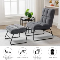 HOMCOM Fauteuil relax massant avec Repose-Pieds Fauteuil de salon rembourré en Tissu Aspect Velours - télécommande - Pieds en Acier(m-7)