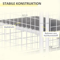 Wybieg dla małych zwierząt z opaskami kablowymi Stal PE biały Pawhut(m-7)
