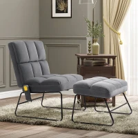 HOMCOM Fauteuil relax massant avec Repose-Pieds Fauteuil de salon rembourré en Tissu Aspect Velours - télécommande - Pieds en Acier(m-10)
