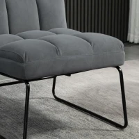 HOMCOM Fauteuil relax massant avec Repose-Pieds Fauteuil de salon rembourré en Tissu Aspect Velours - télécommande - Pieds en Acier(m-9)