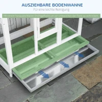 PawHut Voliere Vogelvoliere aus Holz, Vogelkäfig mit 4 Sitzstangen, Stahlgittern, 2 Türen, Vogelhaus für Sittiche, Finken, Stahl, Grau, 112 x 68 x 154 cm(m-5)