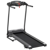 HOMCOM Tapis Roulant Elettrico con Schermo LCD Pieghevole per Allenamento a Casa o in Ufficio, 0.75 HP, Velocità 10km/h, Nero(m-1)