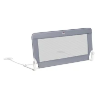 HOMCOM Bettschutzgitter, Stahl, klappbar, waschbarer Stoffbezug, für Kinder 1,5-5 Jahren, grau, 120 x 40 x 60cm(m-1)