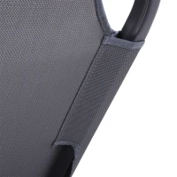 Outsunny Tumbona de Jardín de Aluminio con Respaldo Ajustable en 5 Posiciones Texteline para Terraza Patio Playa Piscina Exterior 163x58,5x91 cm Gris(m-8)