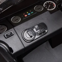 HOMCOM Coche Eléctrico para Niños de +3 Años Landrover con Licencia Control Remoto Batería 12V y 2 Motores Velocidad de 3-5 km/h 102,5x69x55,4 cm Negro(m-9)