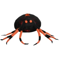 Outsunny 43 cm Opblaasbare Halloween Decoratie Grote spin met LED verlichting(m-1)