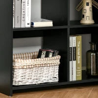 HOMCOM Eckschreibtisch Schreibtisch L-förmiger Schreibtisch Computertisch PC Laptop-Spieltisch Winkel Staufach Büro Schwarz 100 x 90 x 75 cm(m-9)