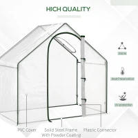Outsunny sera de gradina, PVC transparent 180x105x165 cm(m-5)