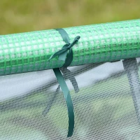 Outsunny Sera de Gradina din Otel si PE, Usi Rulou cu Balamale si Ferestre, 180x140x80cm(m-10)