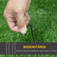 Outsunny 43 cm Opblaasbare Halloween Decoratie Grote spin met LED verlichting(m-7)