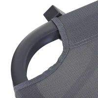 Outsunny Tumbona de Jardín de Aluminio con Respaldo Ajustable en 5 Posiciones Texteline para Terraza Patio Playa Piscina Exterior 163x58,5x91 cm Gris(m-9)