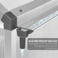 Outsunny sera pentru plante, 242x190x195 cm, transparenta(m-7)