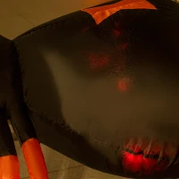 Outsunny 43 cm Opblaasbare Halloween Decoratie Grote spin met LED verlichting(m-8)