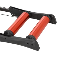 HOMCOM Rullo da Allenamento Biciclette Trainer Pieghevole, Rullo Anteriore Regolabile per Bici con Ruote da 24"、26"、28"、29"、700C, Max. Carico 120kg, Rosso e Nero(m-9)