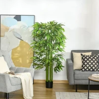 HOMCOM bamboe kunstplanten 17 x 17 x 160 cm(m-2)