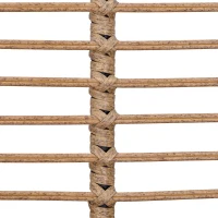 Outsunny poly-rotan tuinbank 4-delige rotan bankset staal polyester kaki + beige(m-9)