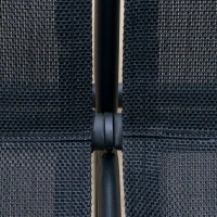 Outsunny 4-delige tuinset ligbank voor buiten zitgroep met salontafel kussens metaal(m-8)