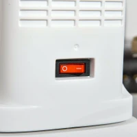 HOMCOM Aquecedor Cerâmico 1000W/2000W com Controle Remoto Tela LED 3 Modos de Vento Temporizador de 8H Termostato e Oscilação 42° para 25m² 17,6x13,7x50cm Branco(m-9)