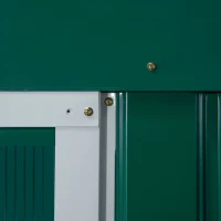 Outsunny Magazie Unelte din Otel Galvanizat, Anti Rugina 3.4 x 3.86 x 2 m, verde(m-12)
