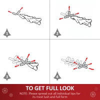 HOMCOM 60cm 2ft Little Artificial Christmas Tree with Cloth Bag Base and 70 natural branches Mini Christmas Decorations on Table or Desk, Great Presents for Children(m-5)