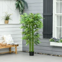 HOMCOM bamboe kunstplanten 17 x 17 x 160 cm(m-9)