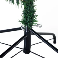 HOMCOM 6FT Artificial Christmas Tree Plain Spruce Faux Seasonal Decoration 1000 PVC Tips Metal Base Stand Easy Assembly(m-10)