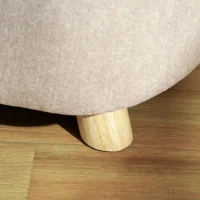 PawHut Canapé lit panier chien chat sur pied design contemporain coussin moelleux amovible pieds bois massif dim. 70L x 47l x 30H cm crème(m-6)