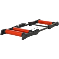 HOMCOM Rullo da Allenamento Biciclette Trainer Pieghevole, Rullo Anteriore Regolabile per Bici con Ruote da 24"、26"、28"、29"、700C, Max. Carico 120kg, Rosso e Nero(m-1)