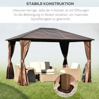 Outsunny tuinpaviljoen paviljoen 300 x 365 cm(m-6)