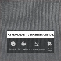 Outsunny Lounge-kussen donkergrijs 196 x 55 x 8 cm(m-4)