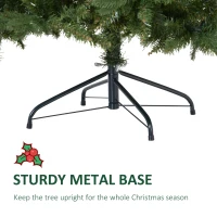 HOMCOM 6ft/180cm Christmas Tree 1492 PVC Tips Artificial Seasonal Festival Decoration Metal Flodable Base Green(m-6)