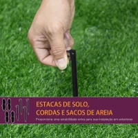 HOMCOM Fantasmas Infláveis de Halloween com Luzes LED Decoração Inflável de Halloween para Interiores Exteriores Festas 110x38x154cm Branco e Cinza(m-7)