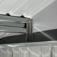 Outsunny Magazie de gradina 277 x 195 x 192cm cu usi glisante duble, 4 orificii de aerisire, din otel durabil, verde(m-11)