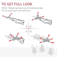 HOMCOM Unlit Artificial 1.5m Xmas Christmas Tree Easy Assembly with Foldable Base Stand for Indoor Outdoor Holiday Decoration Green(m-6)