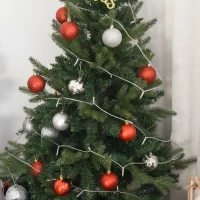 HOMCOM HOMCM 1.2M Artificial Christmas Tree PE PVC Branches Holiday Decoration with Foldable Metal Stand(m-10)