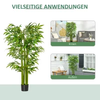 HOMCOM bamboe kunstplanten 17 x 17 x 160 cm(m-5)
