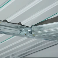 Outsunny Magazie Unelte din Otel Galvanizat, Anti Rugina 3.4 x 3.86 x 2 m, verde(m-11)