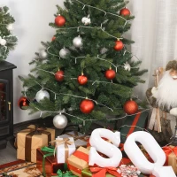 HOMCOM HOMCM 1.2M Artificial Christmas Tree PE PVC Branches Holiday Decoration with Foldable Metal Stand(m-8)