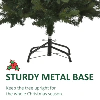 HOMCOM HOMCM 1.2M Artificial Christmas Tree PE PVC Branches Holiday Decoration with Foldable Metal Stand(m-6)