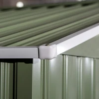 Outsunny Magazie de gradina 277 x 195 x 192cm cu usi glisante duble, 4 orificii de aerisire, din otel durabil, verde(m-9)