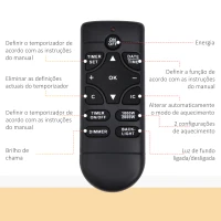 HOMCOM Lareira Elétrica de Parede com Efeito de Chama Realista Luzes LED e Potência Ajustável 1000W/2000W 89,2x13,5x48cm Preto(m-8)